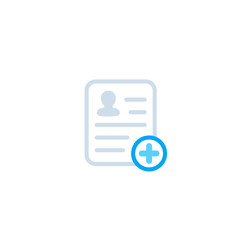 Wall Mural - medical report, clinical record or patient file icon