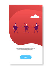 Poster - businessman selling light bulb new idea creative project innovation concept business man open head inspiration flat vertical copy space