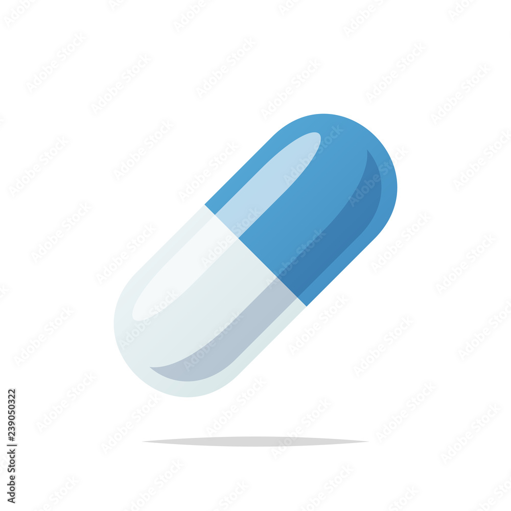 Medicine pill vector isolated - obrazy, fototapety, plakaty 