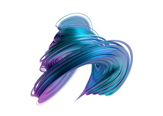 Poster - abstract 3d rendering, twisted shape, modern illustration, background design