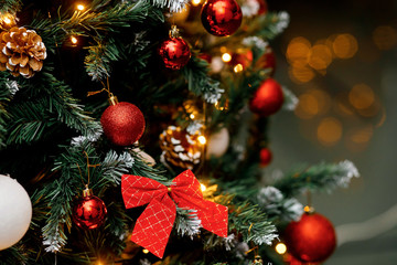 christmas tree and decorations