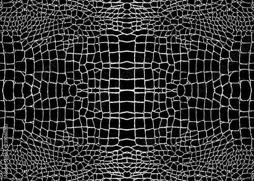 Photographie Print seamless repeat texture of crocodile or snake skin leather, grunge vector