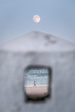 Fototapeta Mapy - Beach under the moon