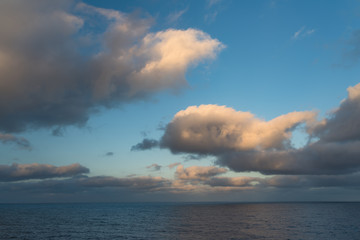 clouds over the sea