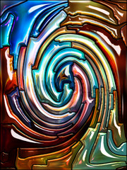 Wall Mural - Speed of Spiral Color