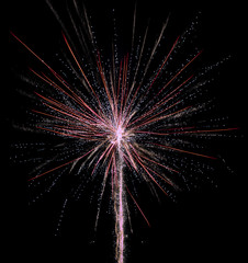 night skies filled with exploding colors