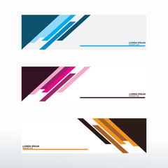 Wall Mural - abstract horizontal web banner background vector