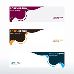 Wall Mural - abstract horizontal web banner background vector