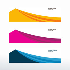 Wall Mural - abstract horizontal web banner background vector
