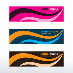 Wall Mural - abstract horizontal web banner background vector