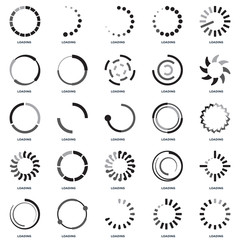 Poster - Set Of 25 icons such as Loading, Loading icon