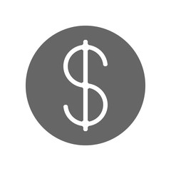 Sticker - DOLLAR symbol. Payment button. Vector icon.