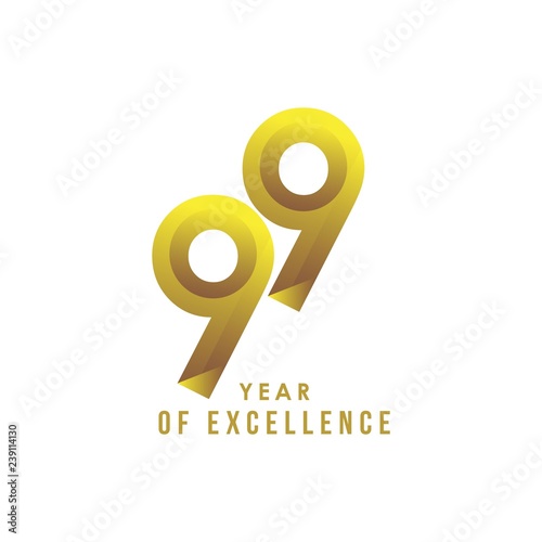Photographie 99 Year of Excellence Vector Template Design Illustration