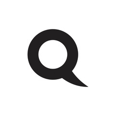 letter q talk design logo vector