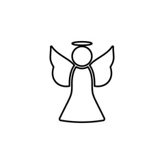 Poster - Angel icon. Simple outline vector of Christmas, New Year and holidays set icons for UI and UX, website or mobile application
