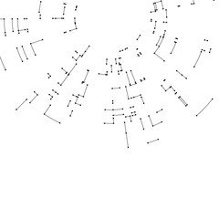 Poster - Connecting lines and dots on white background. Abstract network connection design concept. Technology design vector background, digital geometric abstraction with lines and points.