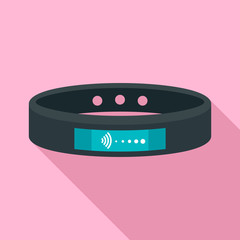 Poster - Nfc bracelet icon. Flat illustration of nfc bracelet vector icon for web design