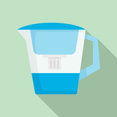 Poster - Filter water jug icon. Flat illustration of filter water jug vector icon for web design