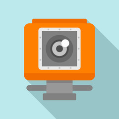 Poster - Action camera icon. Flat illustration of action camera vector icon for web design