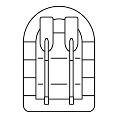Poster - rubber boat icon. outline rubber boat vector icon for web design isolated on white background