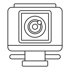 Poster - action camera icon. outline action camera vector icon for web design isolated on white background