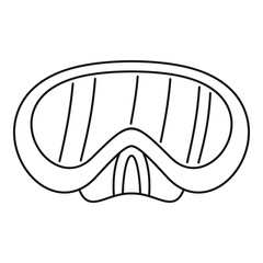 Poster - Diving mask icon. Outline diving mask vector icon for web design isolated on white background