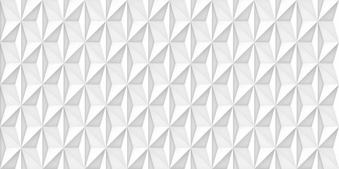 Poster - Volume realistic vector light texture, geometric seamless tiles pattern, design white background for you projects 