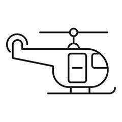 Poster - Rescue helicopter icon. Outline rescue helicopter vector icon for web design isolated on white background