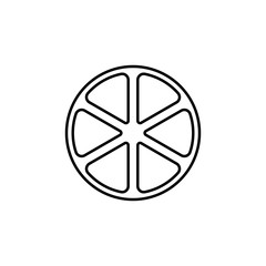 Poster - piece of lemon outline icon. Element of fruits icon. Thin line icon for website design and development, app development. Premium icon