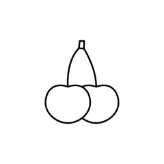 Poster - cherry outline icon. Element of fruits icon. Thin line icon for website design and development, app development. Premium icon