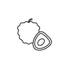 Aufkleber - pitaya outline icon. Element of fruits icon. Thin line icon for website design and development, app development. Premium icon