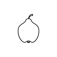 Poster - quince outline icon. Element of fruits icon. Thin line icon for website design and development, app development. Premium icon