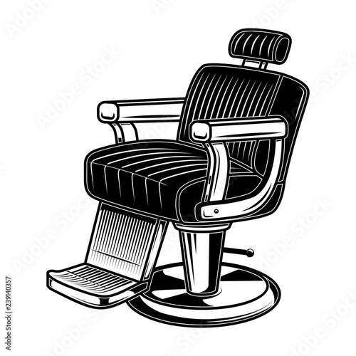 Barber Shop Chair Illustration In Engraving Style Design Element For Logo Label Sign Poster T Shirt Buy This Stock Vector And Explore Similar Vectors At Adobe Stock Adobe Stock
