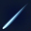 Comet icon. Realistic illustration of comet vector icon for web design