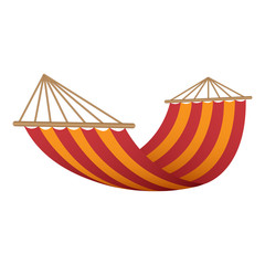 Wall Mural - Red orange hammock icon. Realistic illustration of red orange hammock vector icon for web design