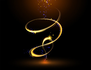 Poster - Fantasy Circular Golden Light