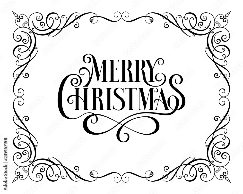 Christmas Callygraphic - hand drawn inscription. Lettering. Text for ...