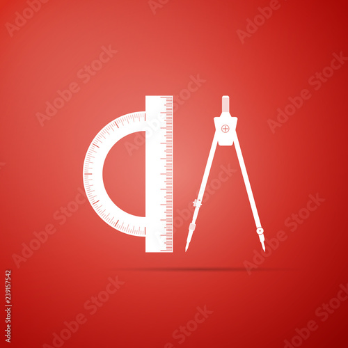 Download Protractor And Drawing Compass Icon Isolated On Red Background Free Wallpaper Protractor And Drawing Compass Icon Isolated On Red Background Desktop Wallpaper