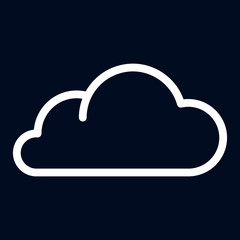 Poster - Sky cloud icon. Outline sky cloud vector icon for web design
