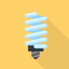 Poster - Energy saving bulb icon. Flat illustration of energy saving bulb vector icon for web design