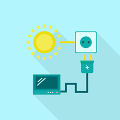 Poster - Smart electric socket icon. Flat illustration of smart electric socket vector icon for web design