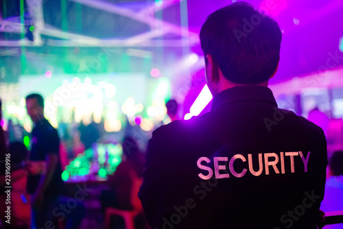 security guard in night club. Tableau sur Toile