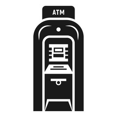 Poster - Atm icon. Simple illustration of atm vector icon for web design isolated on white background