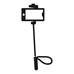 Poster - Selfie smartphone stick icon. Simple illustration of selfie smartphone stick vector icon for web design isolated on white background