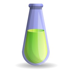 Poster - Green potion icon. Cartoon of green potion vector icon for web design isolated on white background