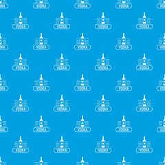 Poster - Vodka pattern vector seamless blue repeat for any use