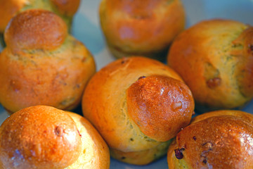 Wall Mural - Freshly baked French brioches pastries