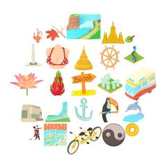 Poster - Different culture icons set. Cartoon set of 25 different culture vector icons for web isolated on white background