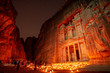 petra jordan the treasury by night candlelight 