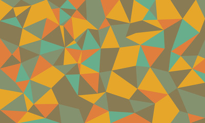 Poster - abstract low poly background, geometric polygonal shapes, retro color